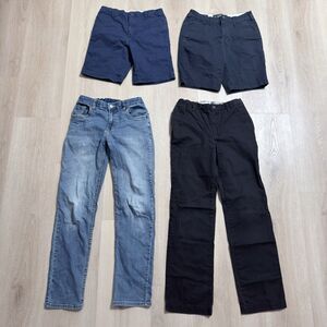 Lot (4) Levi's Gap Boys Sz 16 Adj Waist Jeans Chino Pants Shorts Back to School